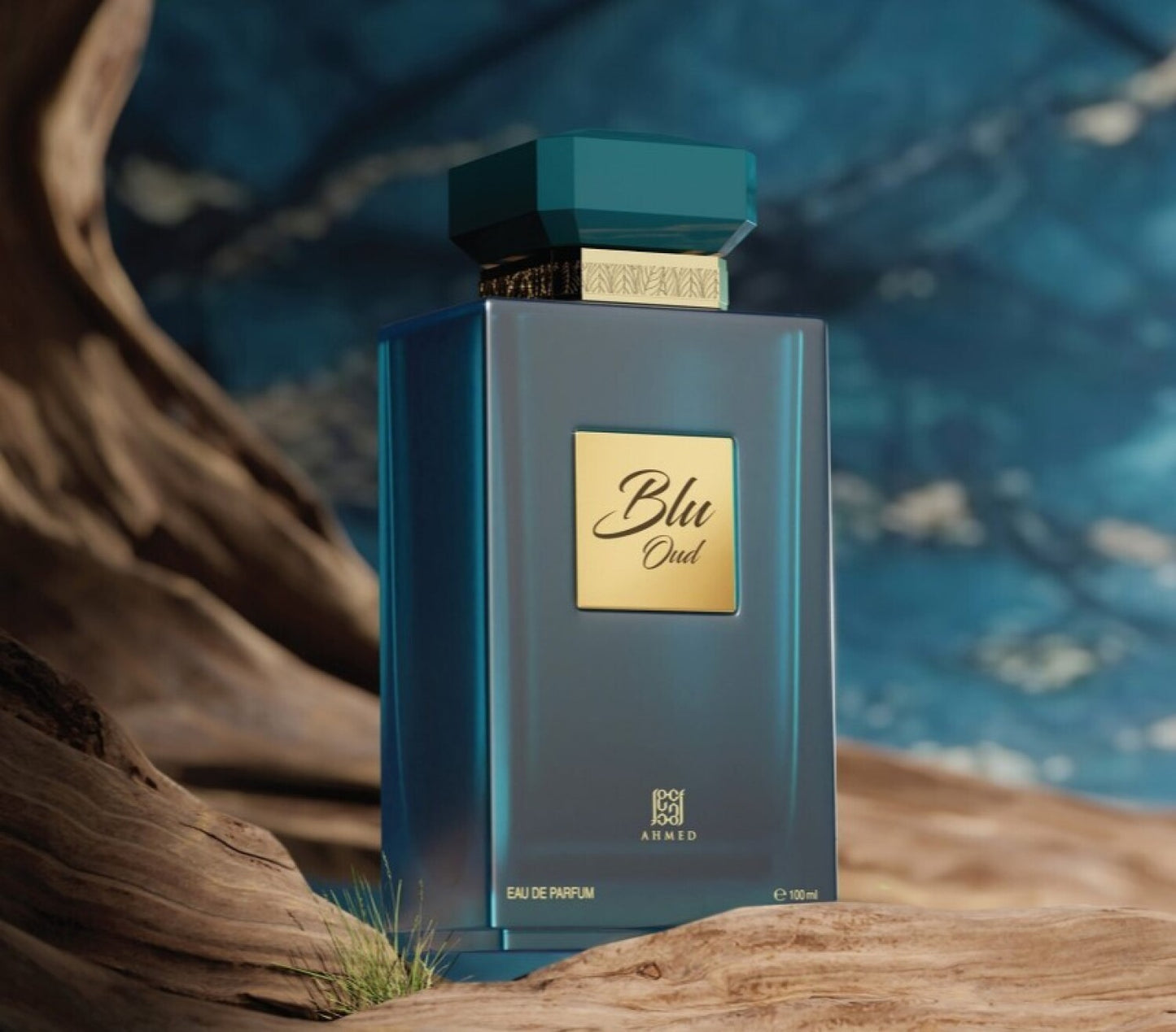 Ahmed Al Maghribi Blu Oud Eau de Parfum 100ml | Fresh Oud Luxury Unisex Fragrance