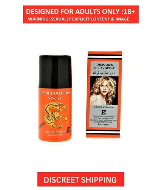 Dragon Super Dooz 34000 DELAY SPRAY with Extra Vitamin 'E' | Original & Effective Delay Spray for Long-Lasting Excitement Deodorant Spray
