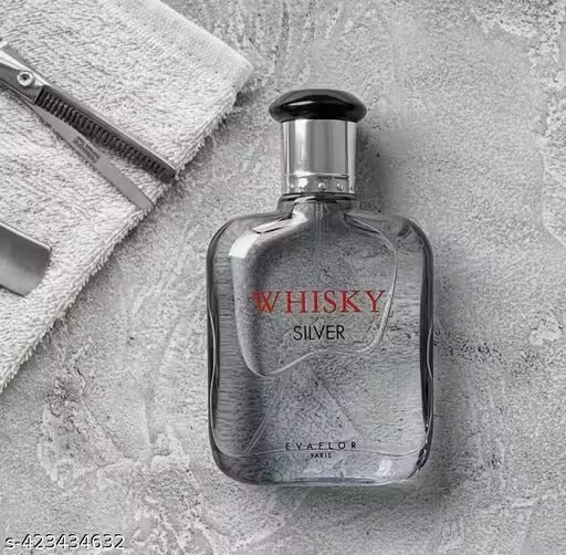 Evaflor Whisky Silver Eau De Toilette for Men, 100ml