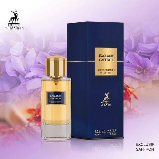 Maison Alhambra Exclusif Saffron Eau De Parfum – Luxurious Spicy Woody Scent for Men & Women 100ml