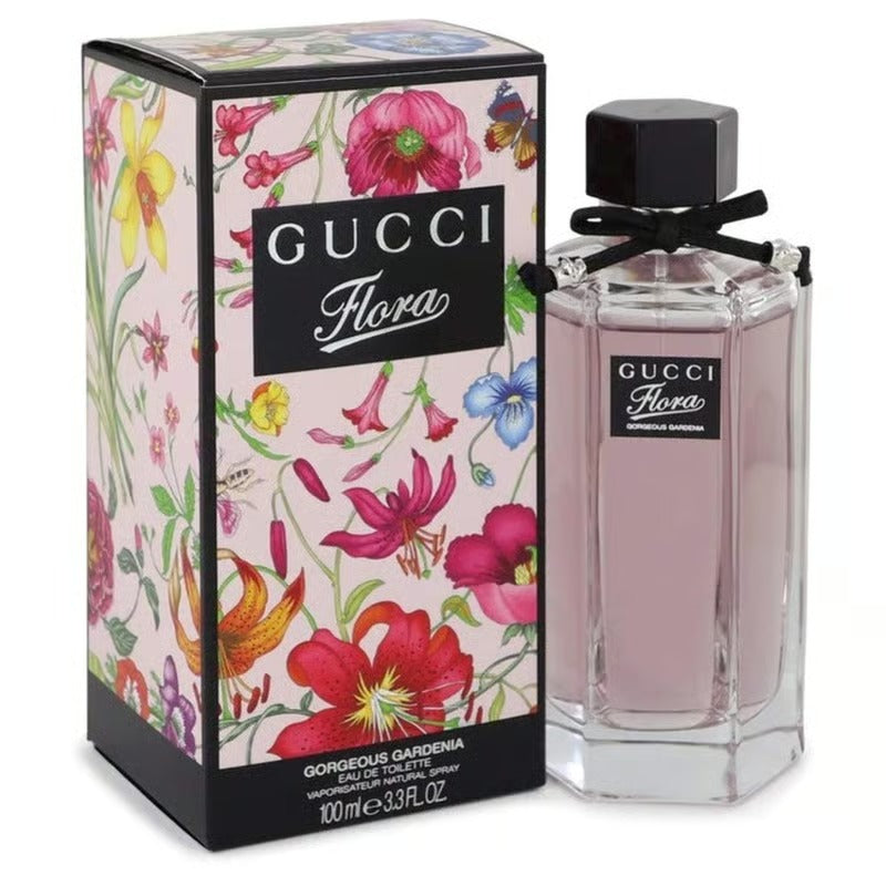 Gucci Flora Gorgeous Gardenia Eau De Toilette 100ml For Women – Elegant Floral Fruity Long-Lasting Luxury Designer Fragrance