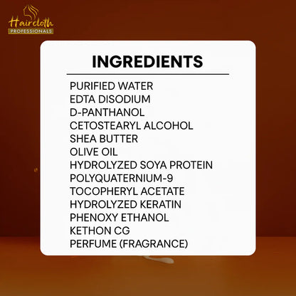 Haircloth Professional Treatment Hair Mask 300ML Deep Repair Strengthening Moisturizing Post Care for Dry Damaged Frizzy Curly and Chemically Treated Hair