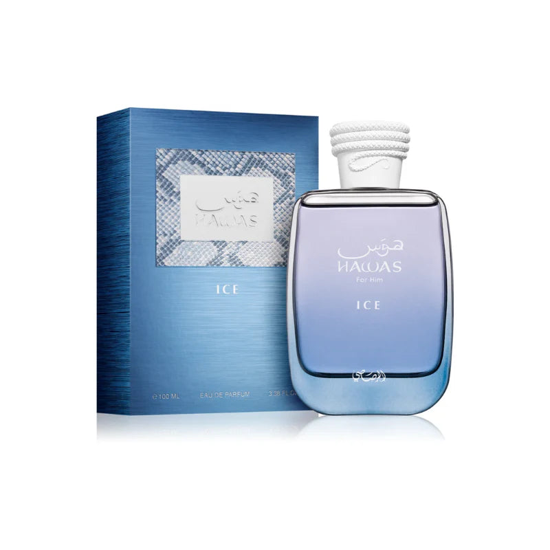 Rasasi Hawas Ice Eau de Parfum for Men 100ml – Fresh Aquatic Citrus Fragrance