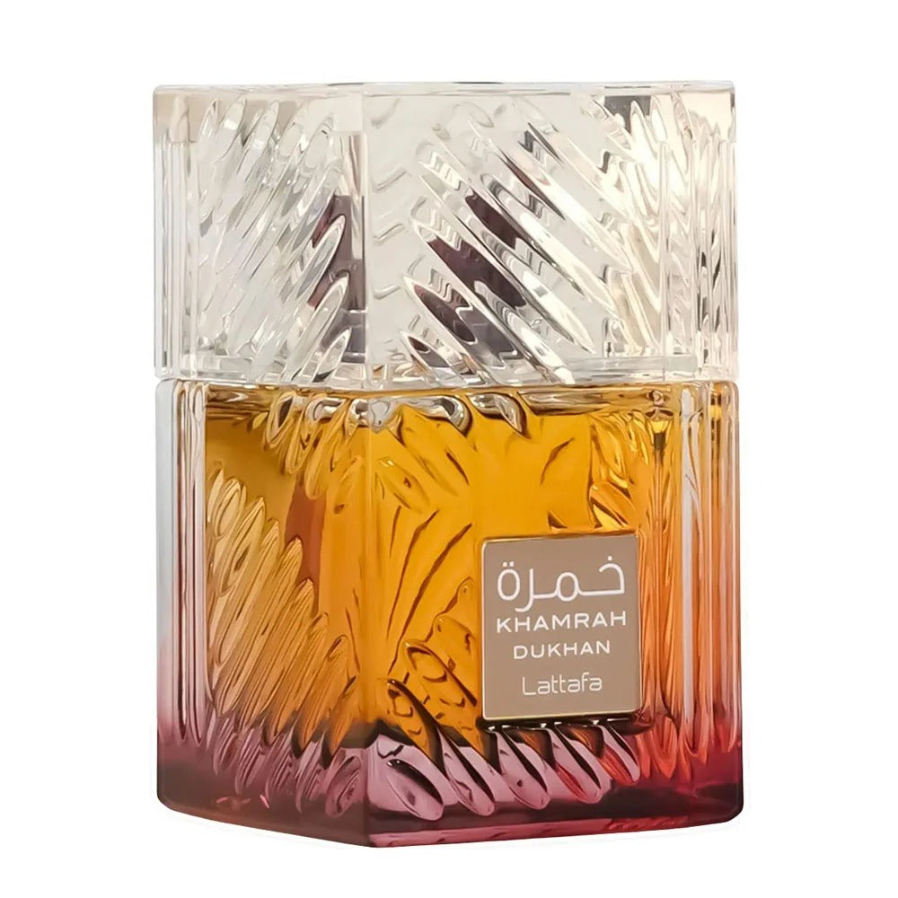 Lattafa Khamrah Dukhan Eau De Parfum 100ml for Men Premium Luxury Long Lasting Smoky Spicy Warm Woody Oriental Aromatic Fragrance