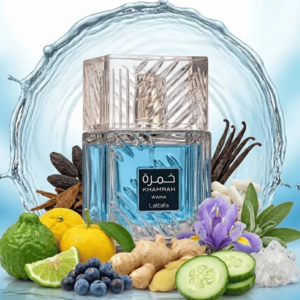 Lattafa Khamrah Waha Eau De Parfum 100ml for Men and Women Premium Luxury Long Lasting Warm Spicy Sweet Gourmand Unisex Fragrance