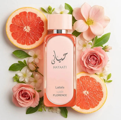 Lattafa Hayaati Florence Eau de Parfum 100ml | Floral Fruity Luxury Women’s Fragrance