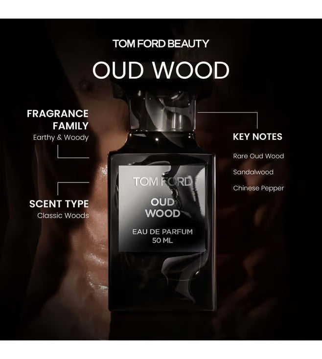 Tom Ford Oud Wood Eau de Parfum 100ml 3.4 fl oz Luxury Unisex Woody Spicy Niche Fragrance