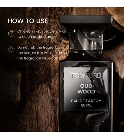 Tom Ford Oud Wood Eau de Parfum 100ml 3.4 fl oz Luxury Unisex Woody Spicy Niche Fragrance