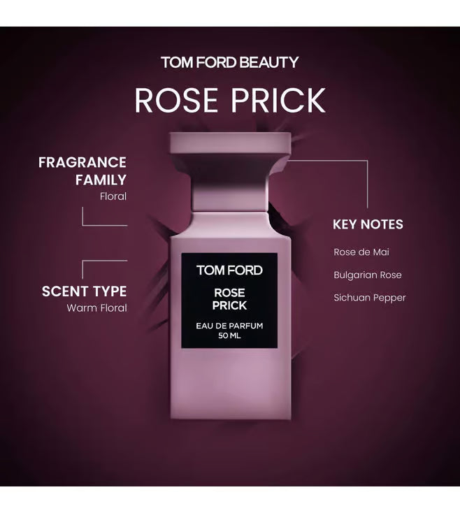 Tom Ford Rose Prick Eau de Parfum 100ml 3.4 fl oz Luxury Unisex Floral Spicy Niche Fragrance