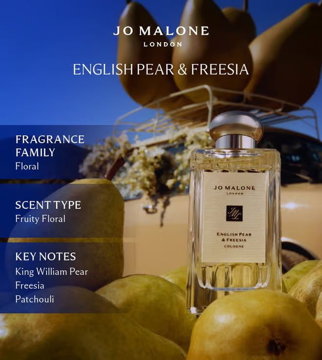 Jo Malone English Pear & Freesia Cologne 100ml – Fresh Fruity Floral Luxury Unisex Fragrance