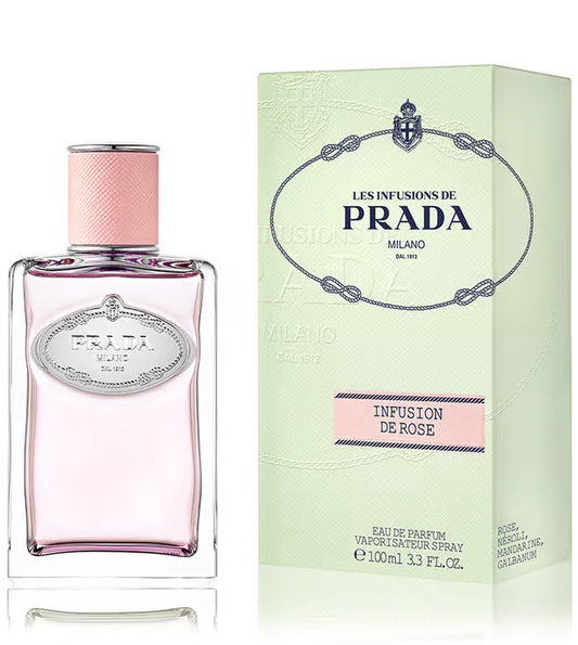 Les Infusions de Prada Milano Infusion de Rose Eau de Parfum 100ml 3.3 fl oz Elegant Fresh Rose Luxury Fragrance for Women