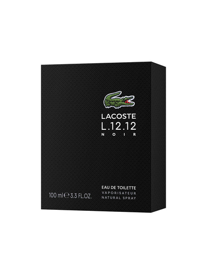 Lacoste L.12.12 Noir Intense Eau de Toilette for Men 100ml – Warm Woody Aromatic Fragrance