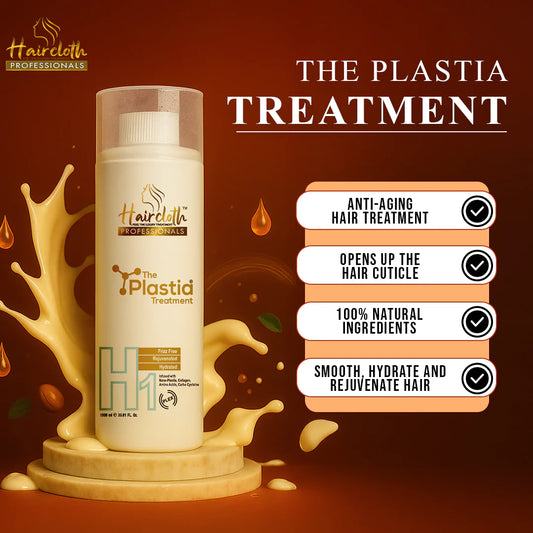Haircloth Professionals The Plastia Treatment Anti Aging Keratin Repair Hair Treatment Smooth Hydrate Rejuvenate with Natural Ingredients