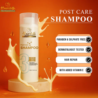 Haircloth Professionals Post Care Shampoo 1000ML Paraben and Sulphate Free Repair Moisturizing Strengthening Volume Boost Shampoo