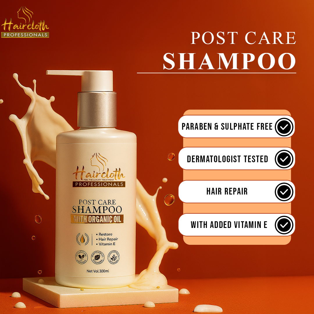 Haircloth Professional Retail Kit Combo Post Care Shampoo 300ML Treatment Mask 300ML Argan Oil Serum 50ML Keratin Biotin Hair Strengthening Anti Frizz Repair Set