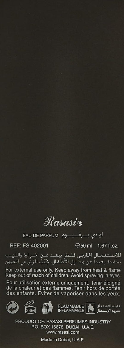 Rasasi Fattan Pour Homme EDP 50ml – Fresh, Woody & Citrus Long Lasting Perfume for Men