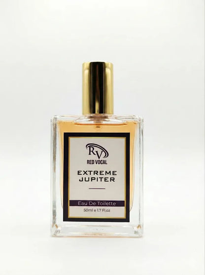 Perfume bottle labeled 'Extreme Jupiter' by Red Vocal on a white background Red Vocal Extreme Jupiter Premium Perfume Eau De Toilette 50ml – Long Lasting Women's Fragrance