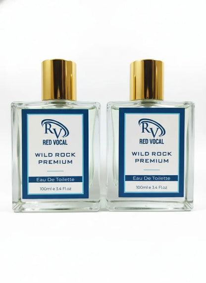 Two bottles of Red Vocal Wild Rock Premium Eau De Toilette on a white background 
Red Vocal Wild Rock Premium Perfume Eau De Toilette for Men – 100ml Bold, Fresh & Long-Lasting Set of 2 Fragrance