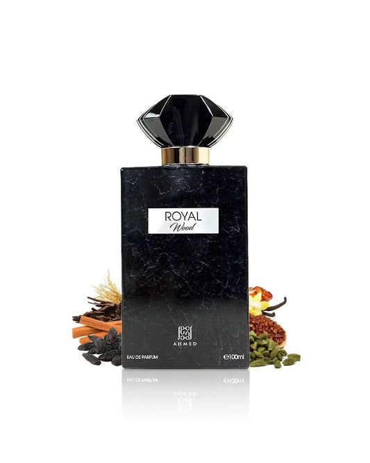 Ahmed Al Maghribi Royal Wood Eau De Parfum 100ml – Elegant Woody Oriental Perfume for Men & Women