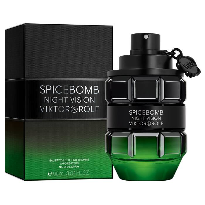 Viktor & Rolf Spicebomb Night Vision Eau de Toilette 90ml 3.04 fl oz Fresh Spicy Woody Men’s Perfume for Evening Wear