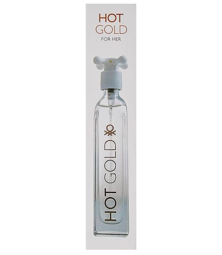 United Colors Of Benetton Hot Gold Eau De Toilette for Women 100ml – Warm, Elegant & Long-Lasting Floral Fragrance