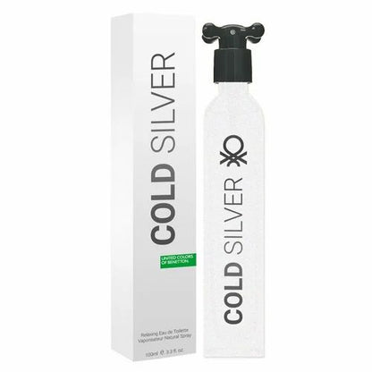 Benetton Cold Silver Eau de Toilette 100ml – Fresh Woody Men’s Fragrance