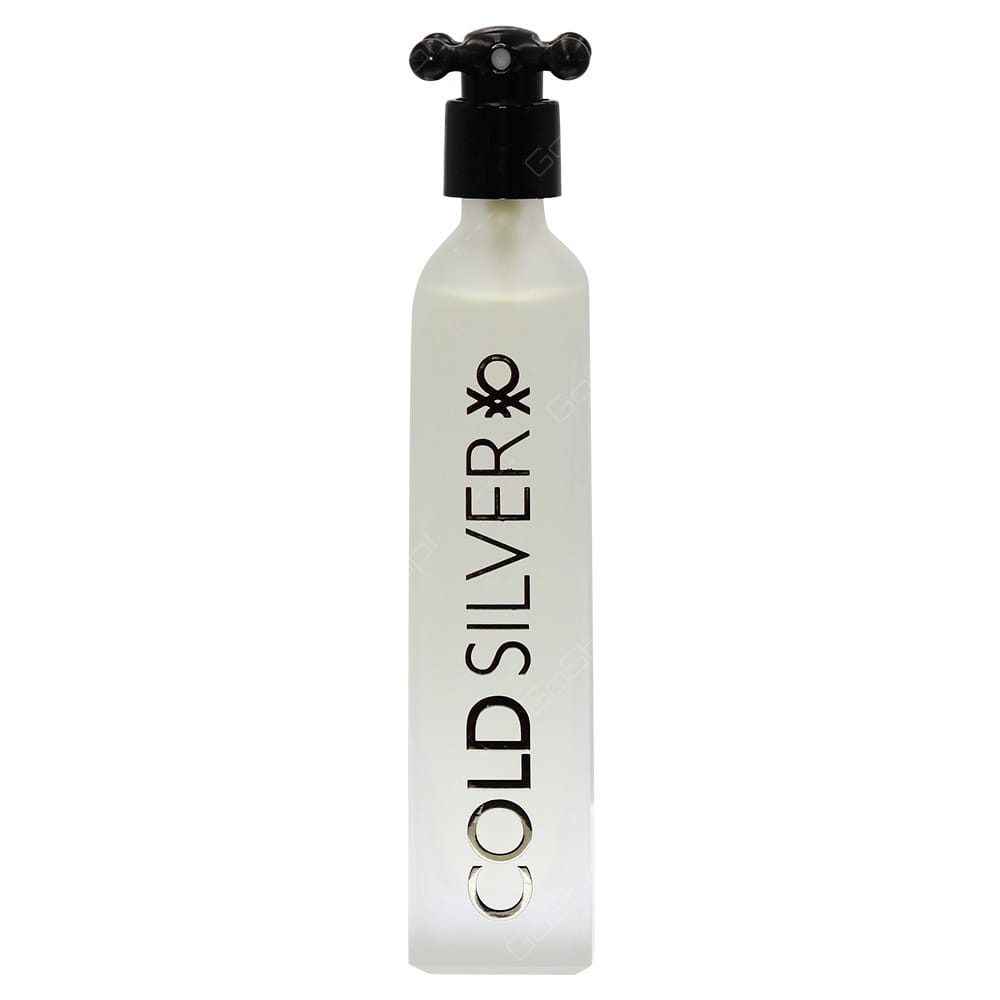 Benetton Cold Silver Eau de Toilette 100ml – Fresh Woody Men’s Fragrance