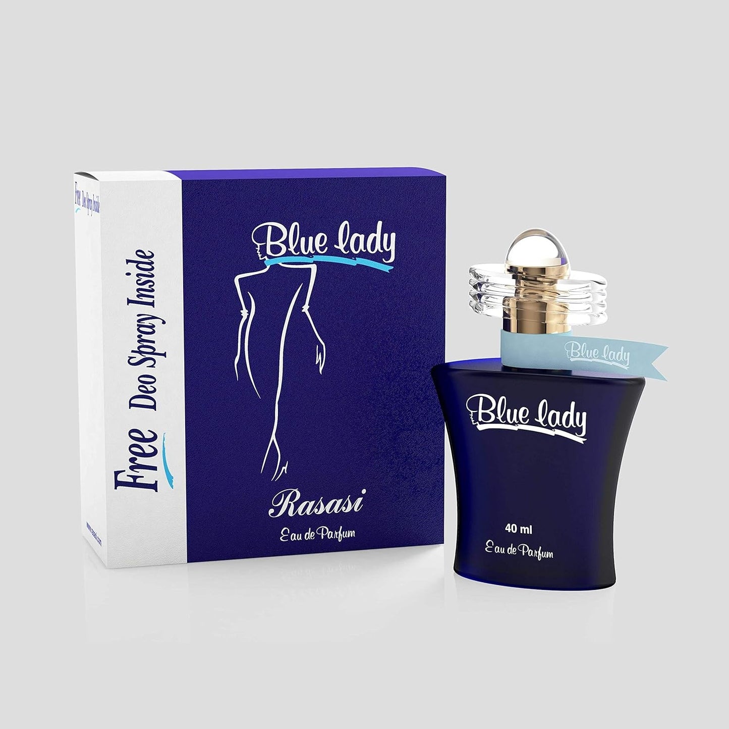 Rasasi Blue Lady Eau De Parfum 40ml With Free Deodorant Spray – Long-Lasting Floral Designer Perfume For Women