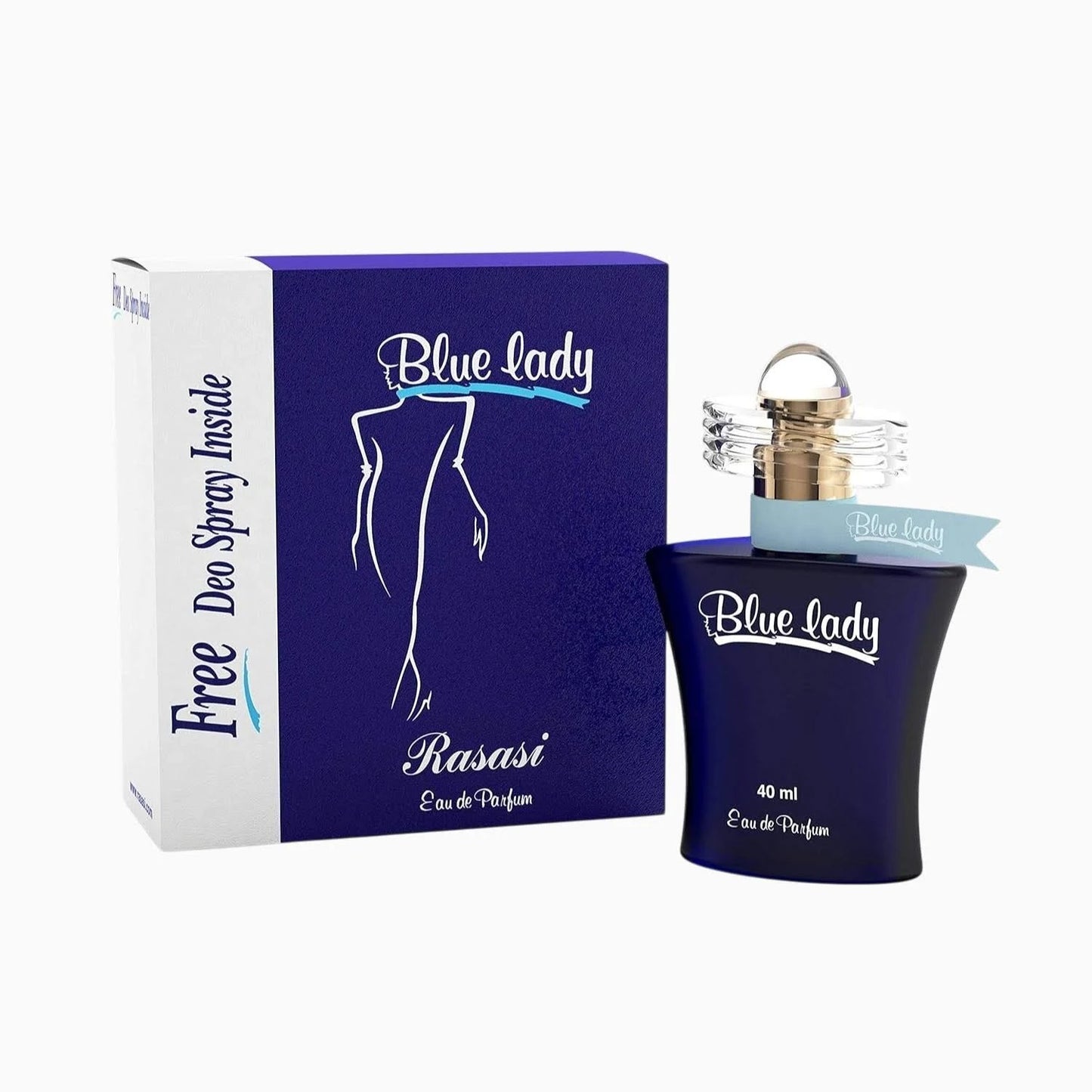 Rasasi Blue Lady Eau De Parfum 40ml With Free Deodorant Spray – Long-Lasting Floral Designer Perfume For Women