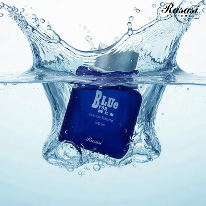 Rasasi Blue for Men Eau De Parfum 100ml – Long-Lasting Fresh Woody Aromatic Designer Perfume