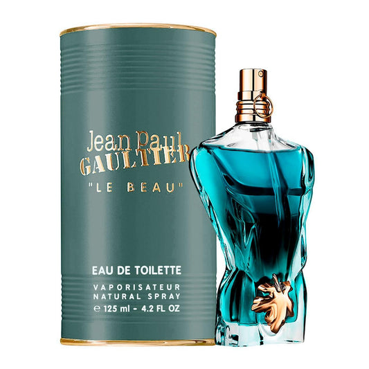 Jean Paul Gaultier Le Beau Eau De Toilette Spray For Men 125ml – Long-Lasting Fresh Woody Aromatic Designer Perfume