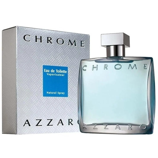 Azzaro chrome eau de toilette 100ml for men – fresh aquatic citrus woody designer fragrance
