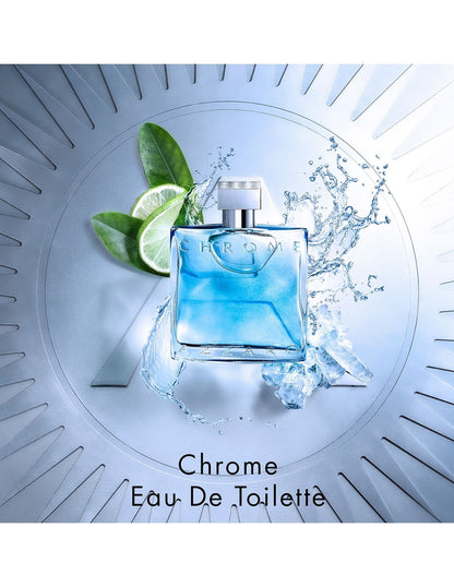 Azzaro chrome eau de toilette 100ml for men – fresh aquatic citrus woody designer fragrance