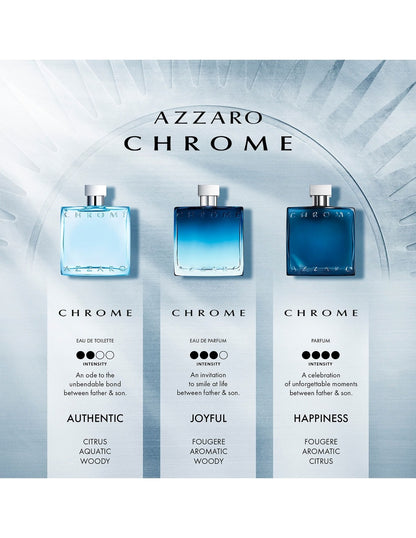 Azzaro chrome eau de toilette 100ml for men – fresh aquatic citrus woody designer fragrance