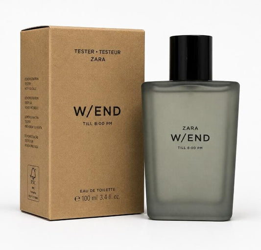 Zara W/End Till 8PM Eau De Toilette 100ml Tester Without Box Premium Long Lasting Fresh Everyday Fragrance for Men & Women