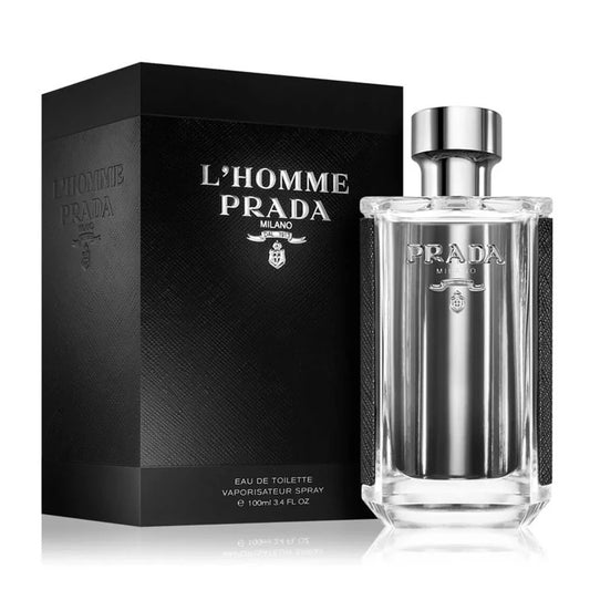 Prada L'Homme eau de toilette 100ml for men – long-lasting clean woody aromatic luxury designer fragrance