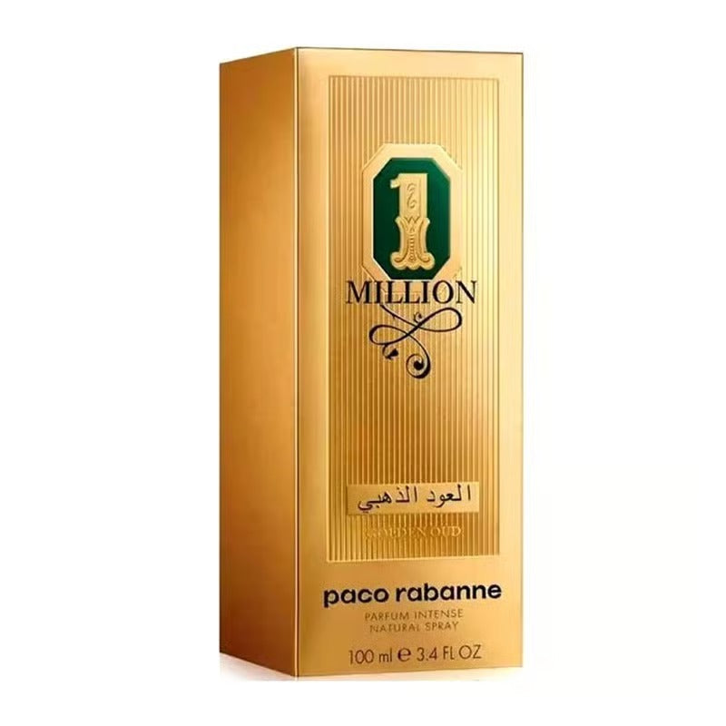 Paco Rabanne 1 Million Golden Oud Parfum Intense 100ml For Men – Luxury Long-Lasting Oud Woody Amber Fragrance