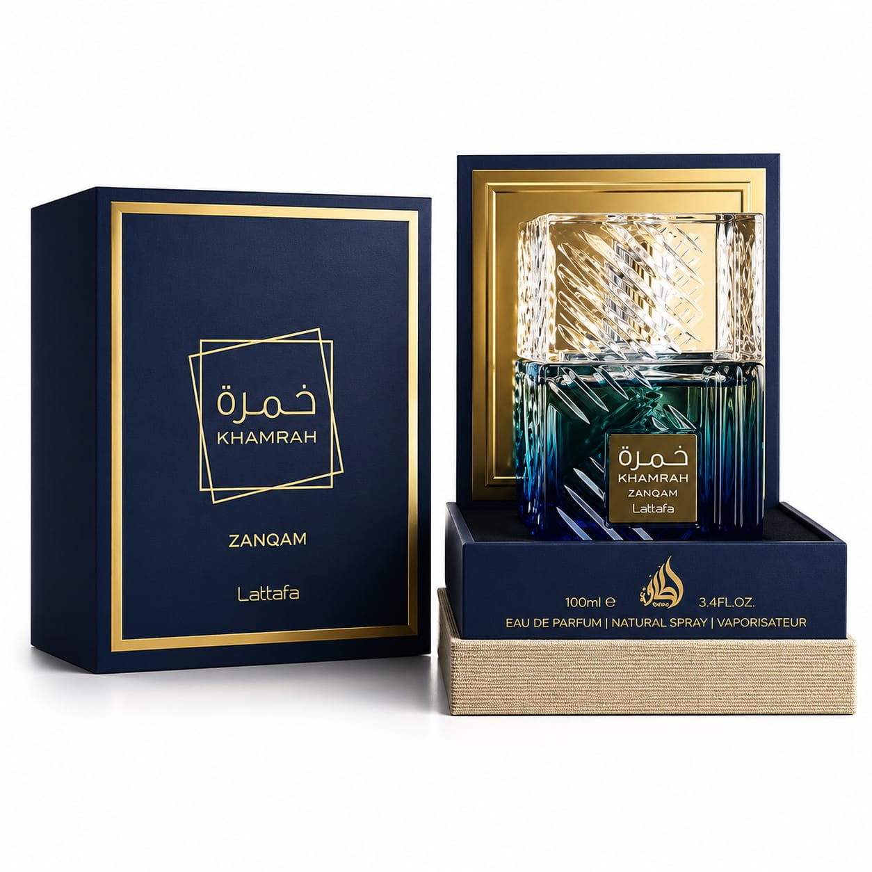 Lattafa Khamrah Zanqam Eau De Parfum 100ml For Men & Women – Oriental, Spicy, Gourmand & Woody Unisex Fragrance