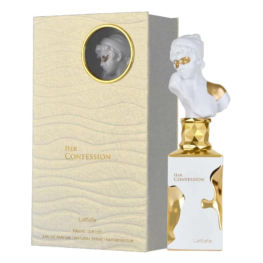 Lattafa Her Confession Eau De Parfum 100ml For Women – Elegant, Floral, Vanilla & Woody Luxury Fragrance