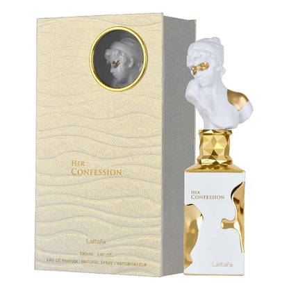 Lattafa Her Confession Eau De Parfum 100ml For Women – Elegant, Floral, Vanilla & Woody Luxury Fragrance