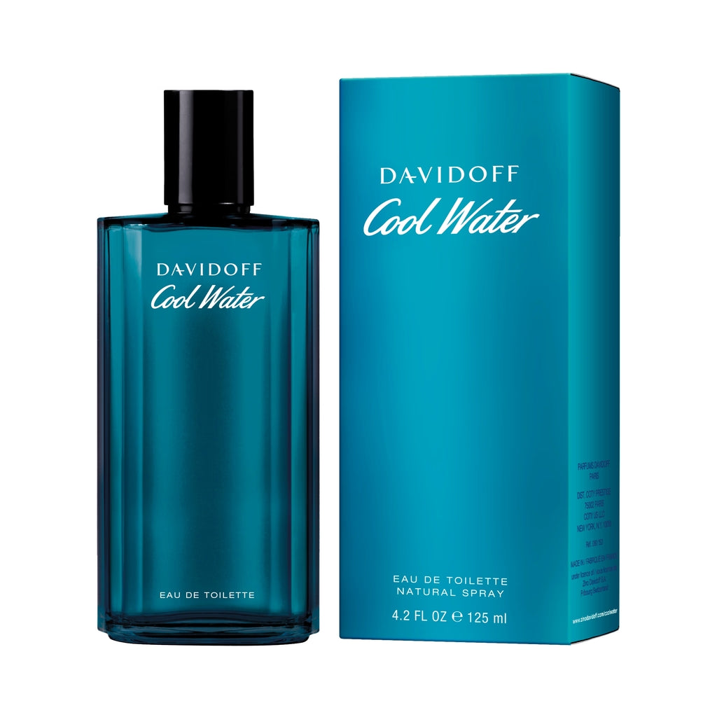 Davidoff Cool Water Eau de Toilette for Men 125ml – Fresh Aquatic Aromatic Fragrance