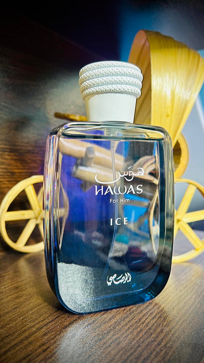 Rasasi Hawas Ice Eau de Parfum for Men 100ml – Fresh Aquatic Citrus Fragrance