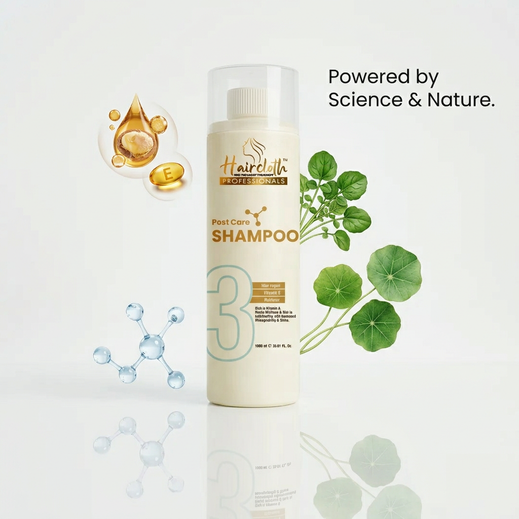 Haircloth Professionals Post Care Shampoo 1000ML Paraben and Sulphate Free Repair Moisturizing Strengthening Volume Boost Shampoo