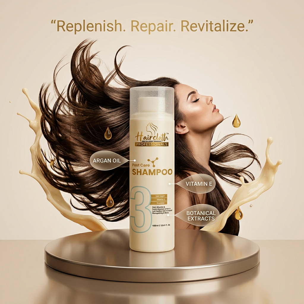 Haircloth Professionals Post Care Shampoo 1000ML Paraben and Sulphate Free Repair Moisturizing Strengthening Volume Boost Shampoo
