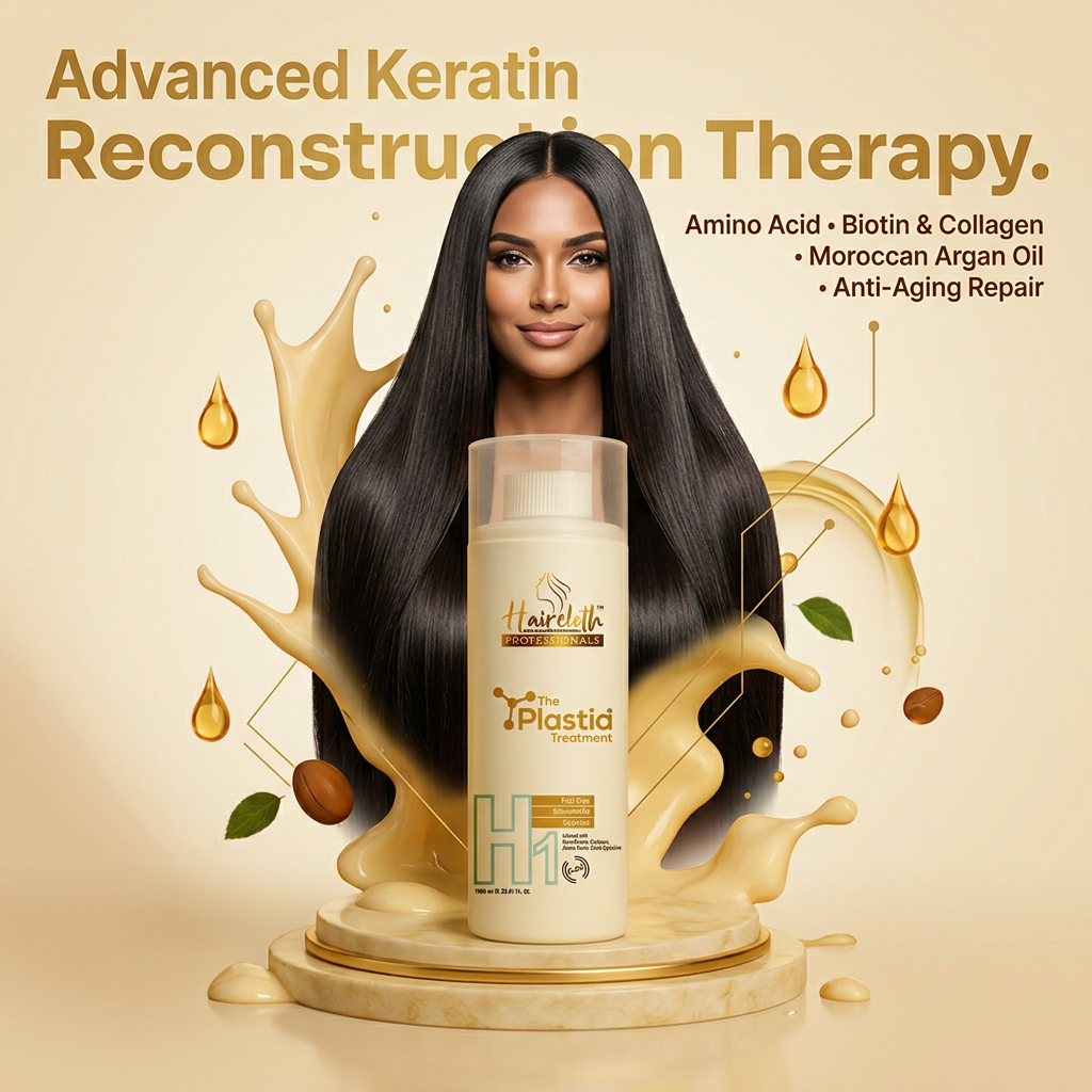 Haircloth Professionals The Plastia Treatment Anti Aging Keratin Repair Hair Treatment Smooth Hydrate Rejuvenate with Natural Ingredients