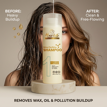 Haircloth Professionals Detox Clarifying Shampoo Deep Cleansing Pre Treatment Hair Preparation Shampoo