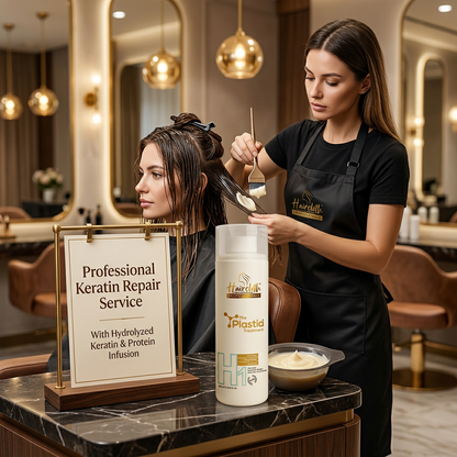 Haircloth Professionals The Plastia Treatment Anti Aging Keratin Repair Hair Treatment Smooth Hydrate Rejuvenate with Natural Ingredients