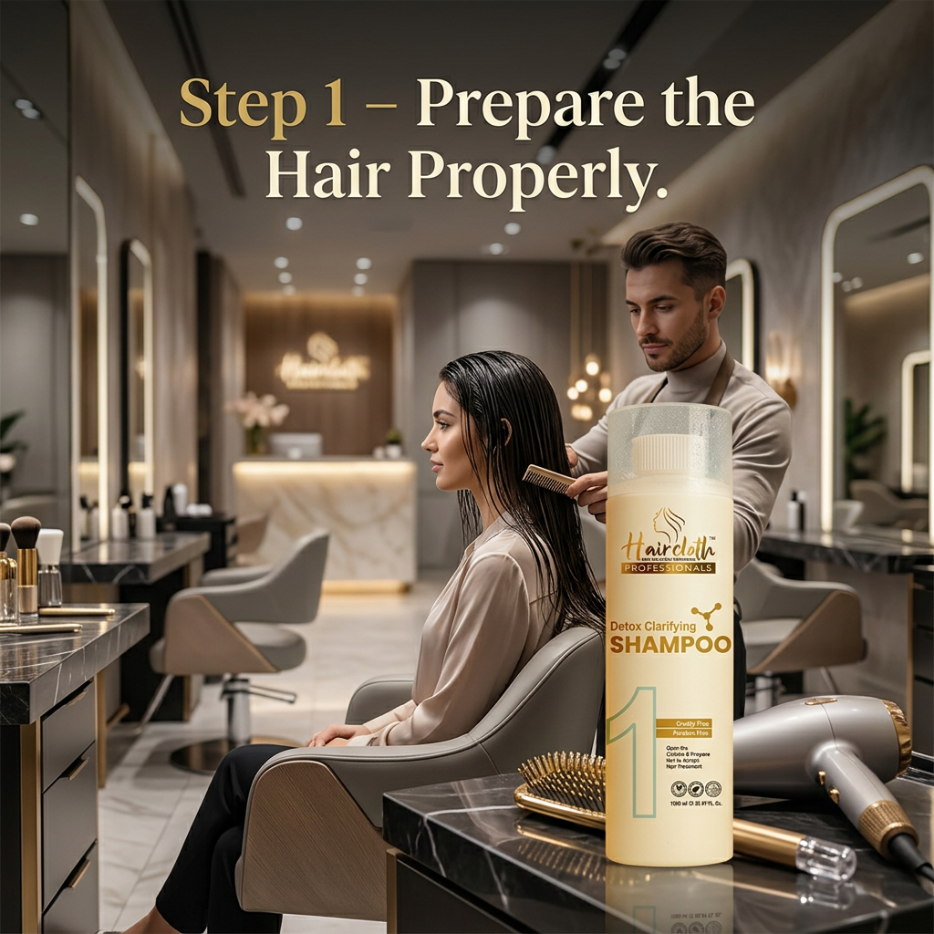 Haircloth Professionals Detox Clarifying Shampoo Deep Cleansing Pre Treatment Hair Preparation Shampoo