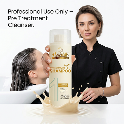 Haircloth Professionals Detox Clarifying Shampoo Deep Cleansing Pre Treatment Hair Preparation Shampoo