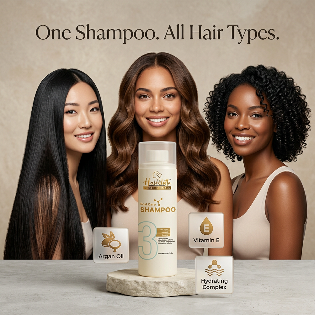 Haircloth Professionals Post Care Shampoo 1000ML Paraben and Sulphate Free Repair Moisturizing Strengthening Volume Boost Shampoo